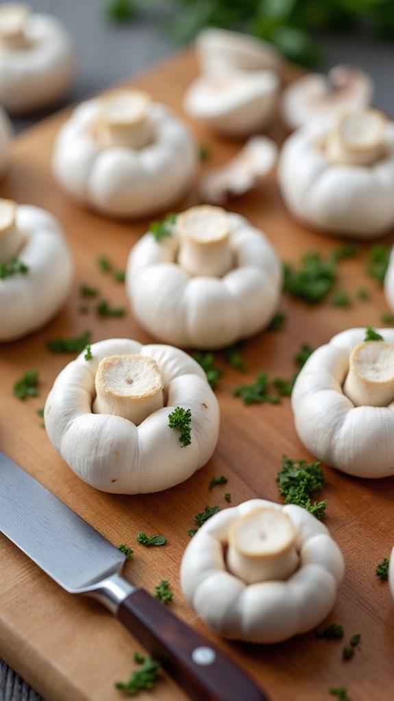 prepare mushroom caps step