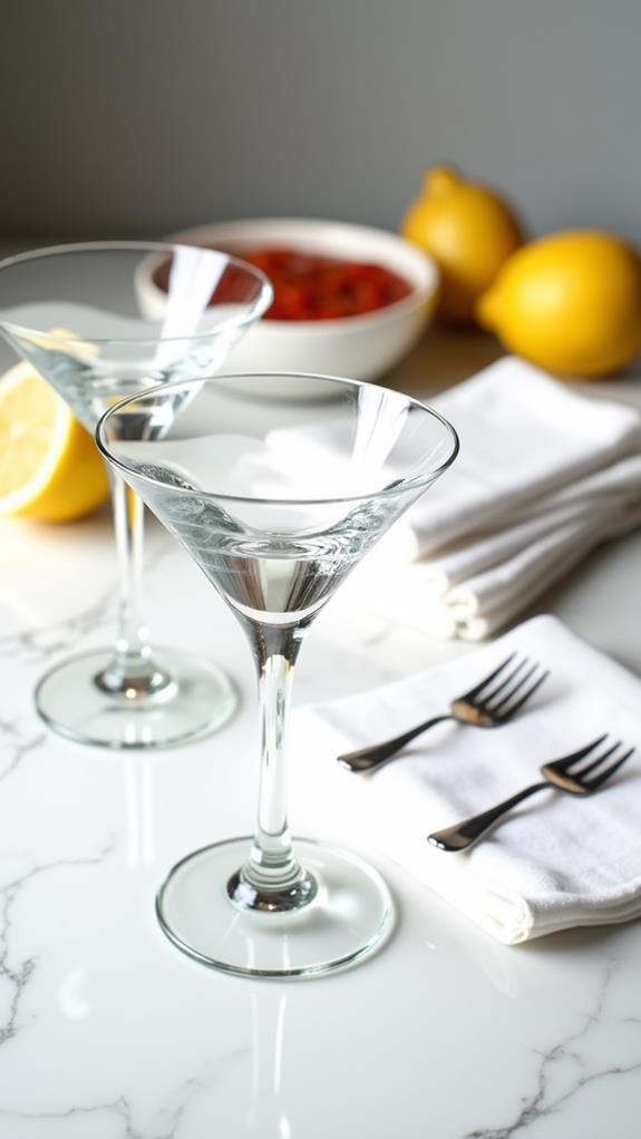 prepare serving glasses bowls
