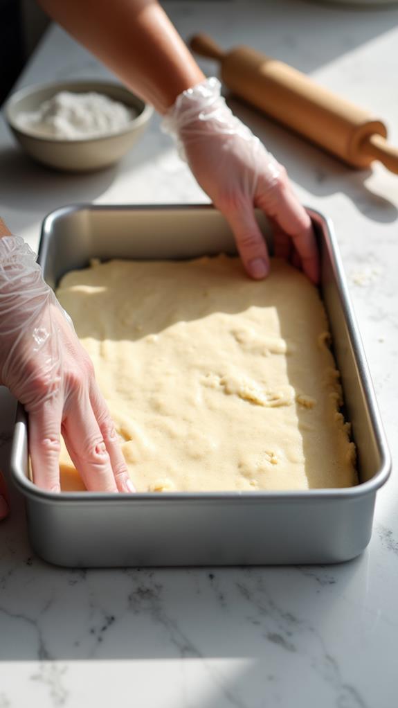 press dough into pan