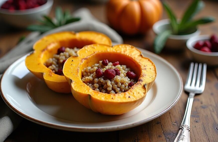 quinoa filled honeynut squash
