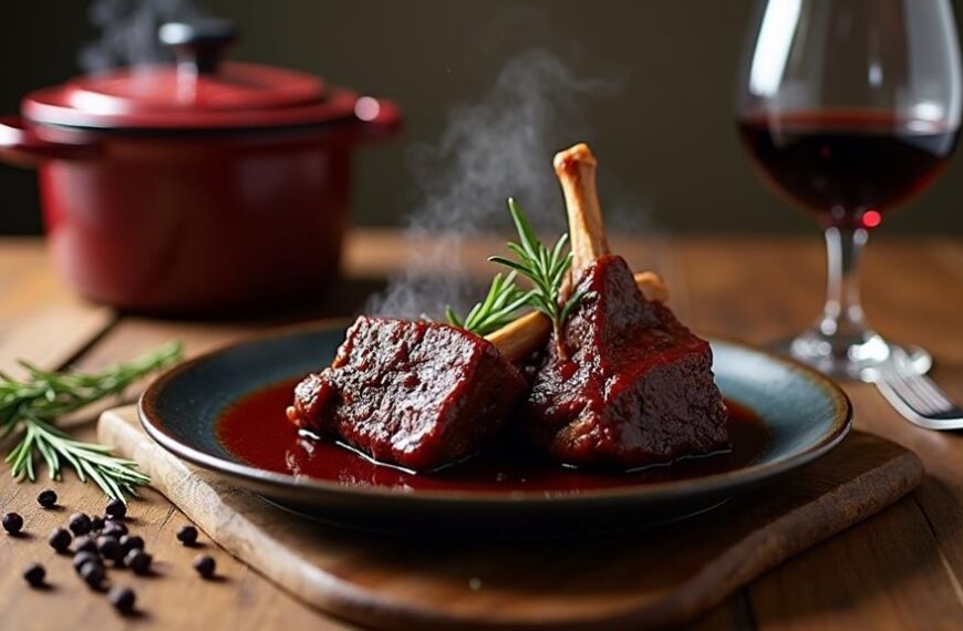 red wine braised ribs