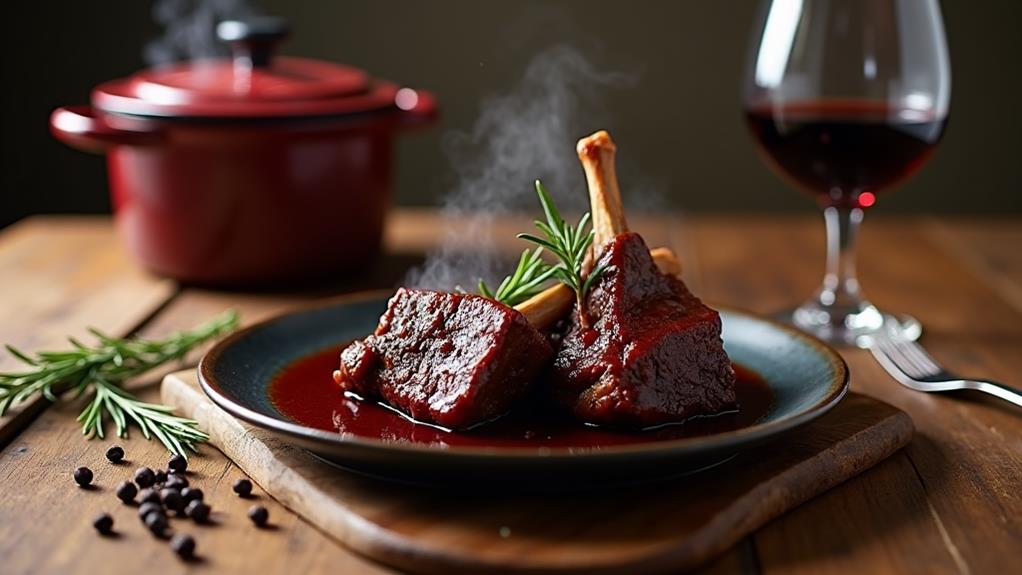 red wine braised ribs