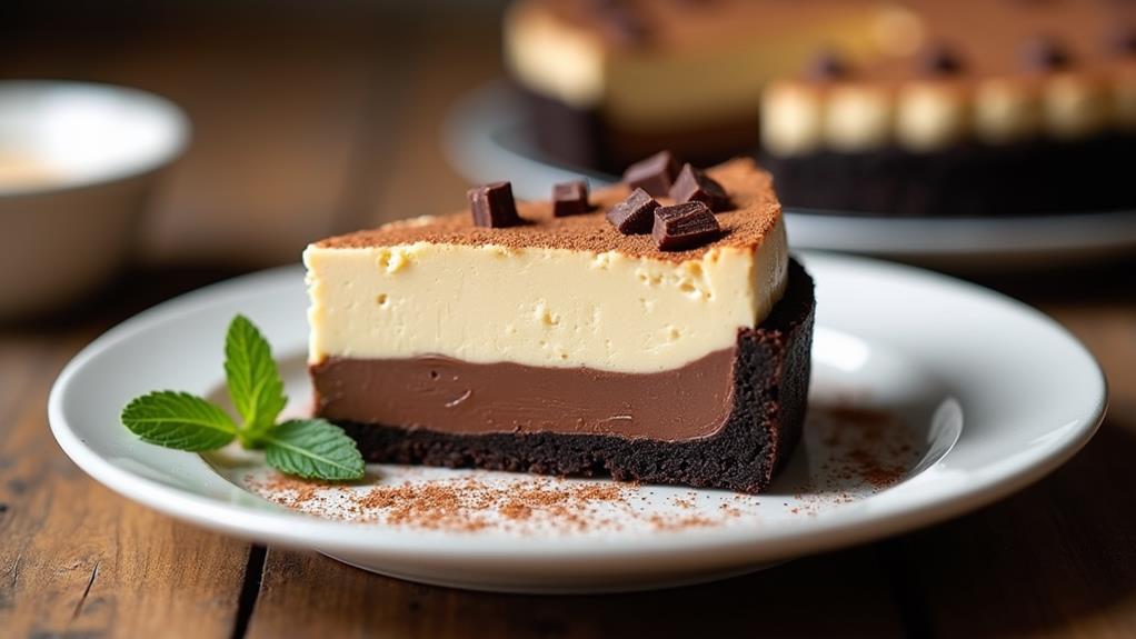 rum mousse black bottom pie