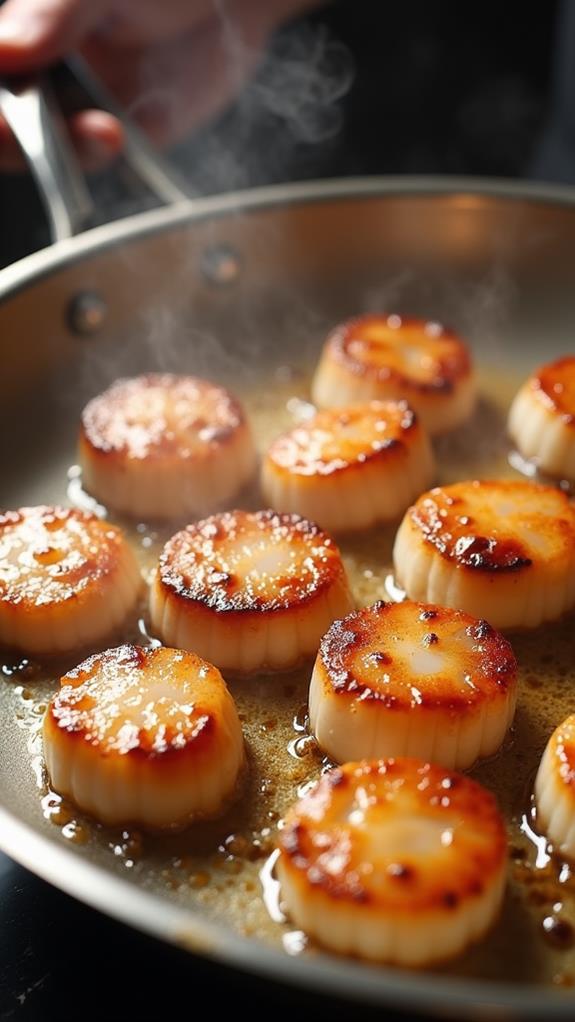 sear scallops until golden