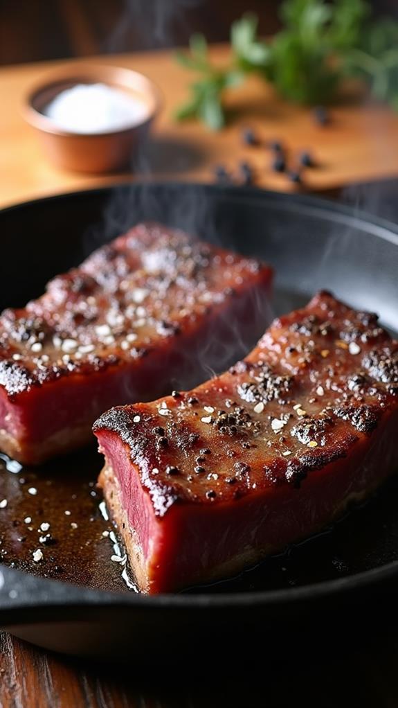 season and brown ribs