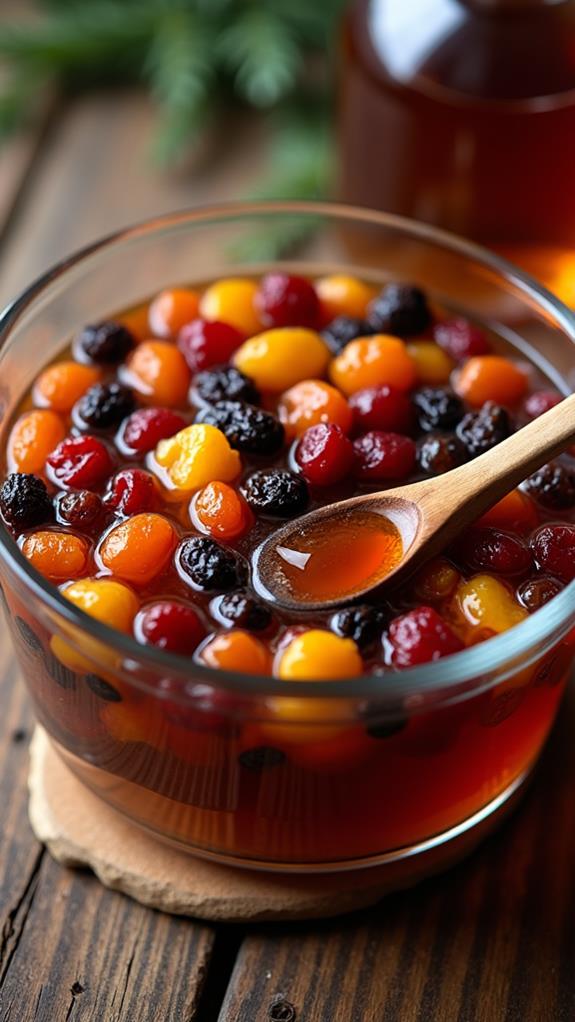 soak fruit in alcohol