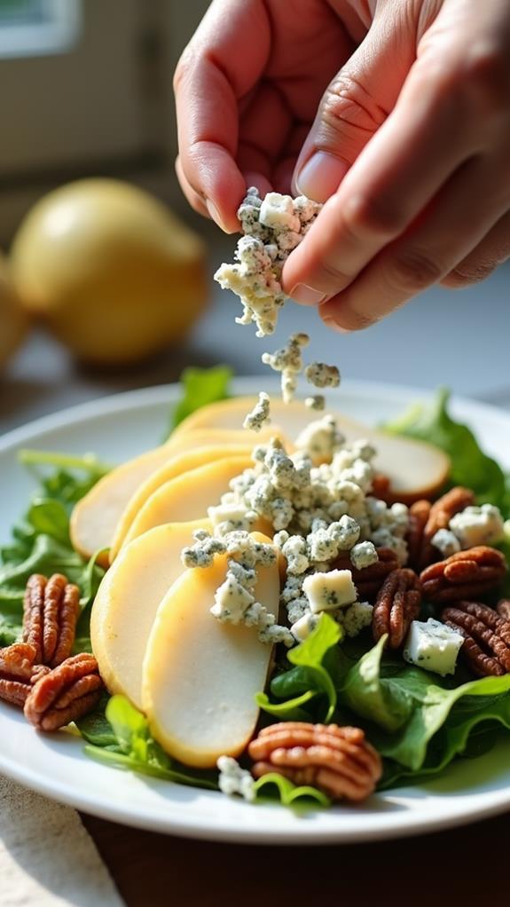 sprinkle cheese and nuts