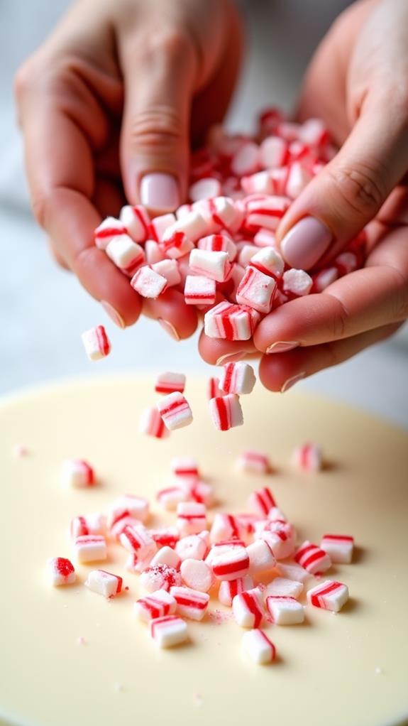 sprinkle crushed candy canes