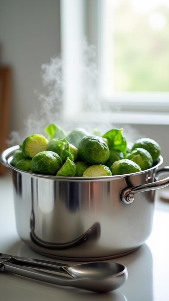 steam brussels sprouts thoroughly