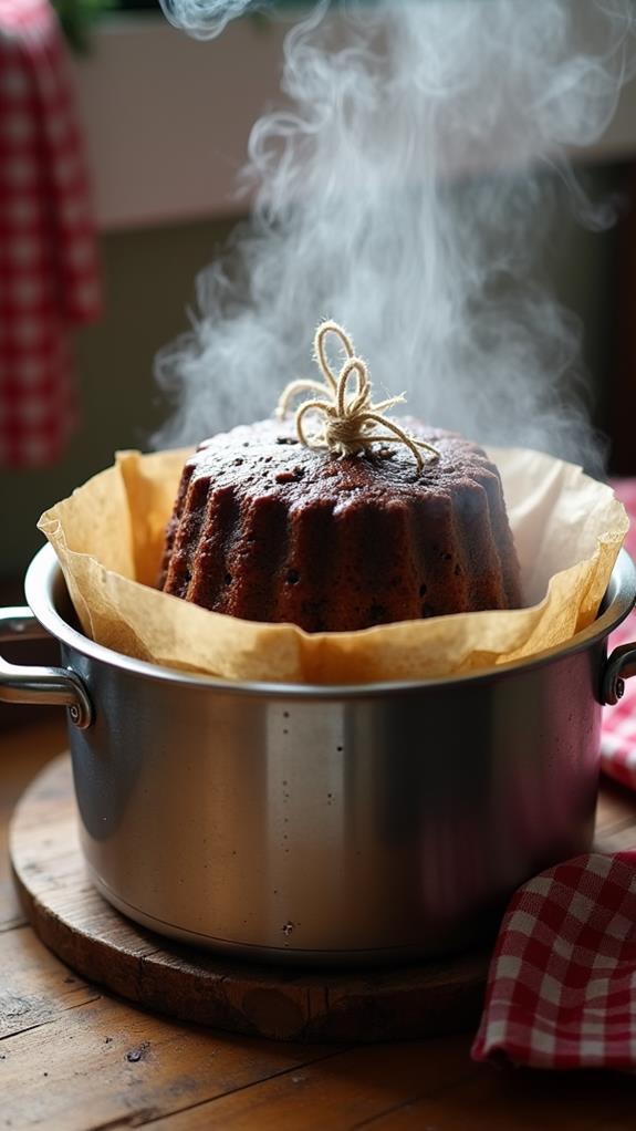 steam pudding in basin