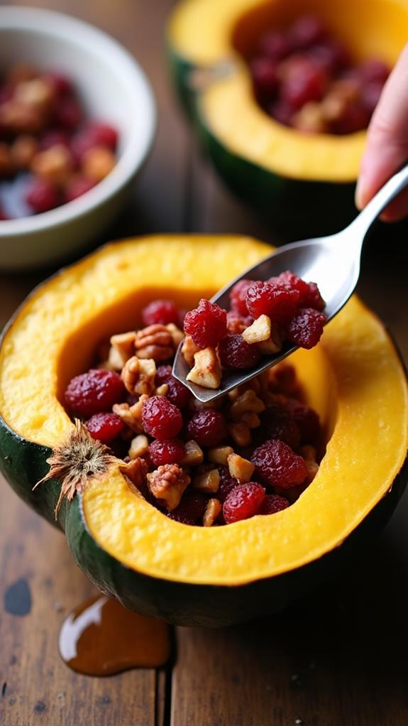stuff squash with mixture