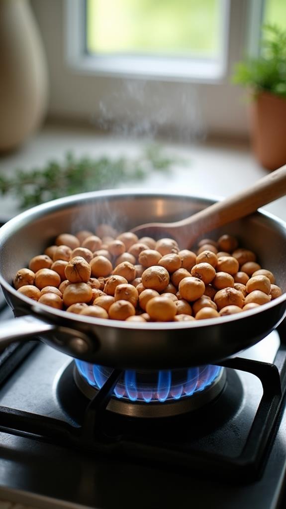 toast hazelnuts until fragrant