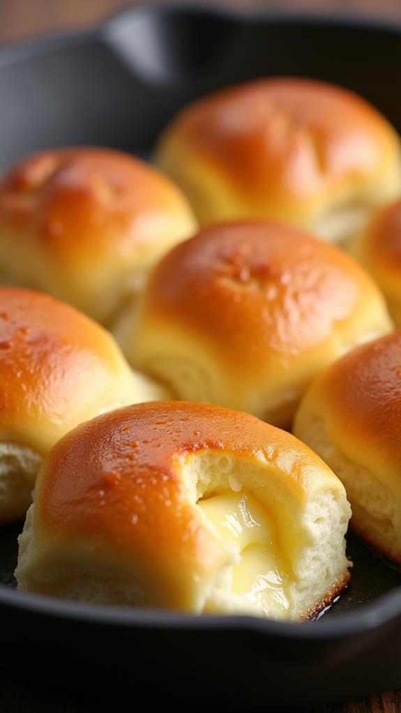 toast the buttered rolls