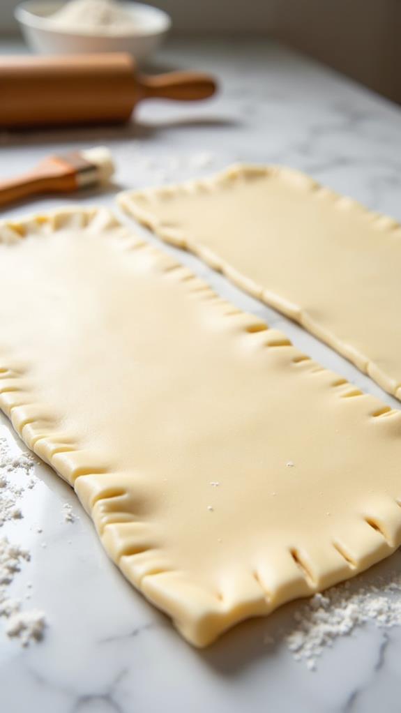 unroll and prepare dough