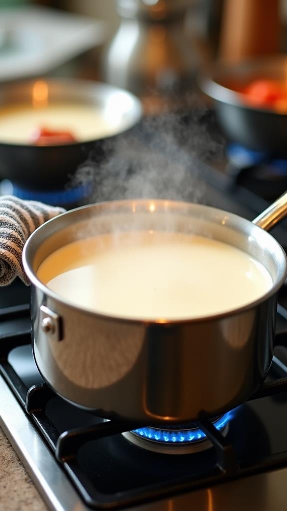warm cream preparation separately