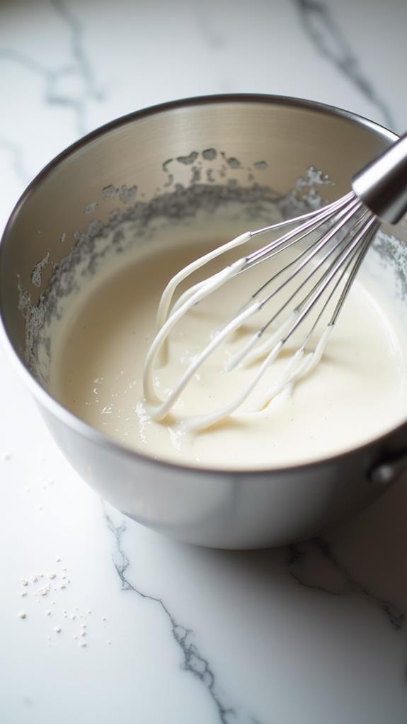 whip cream with sugar