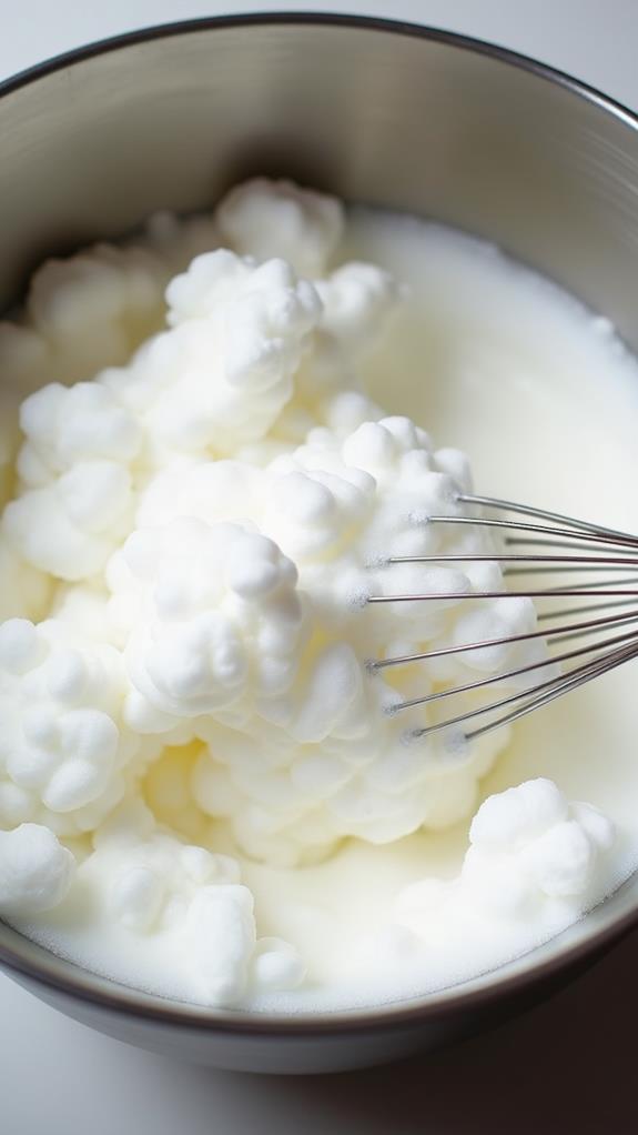 whip egg whites foamy
