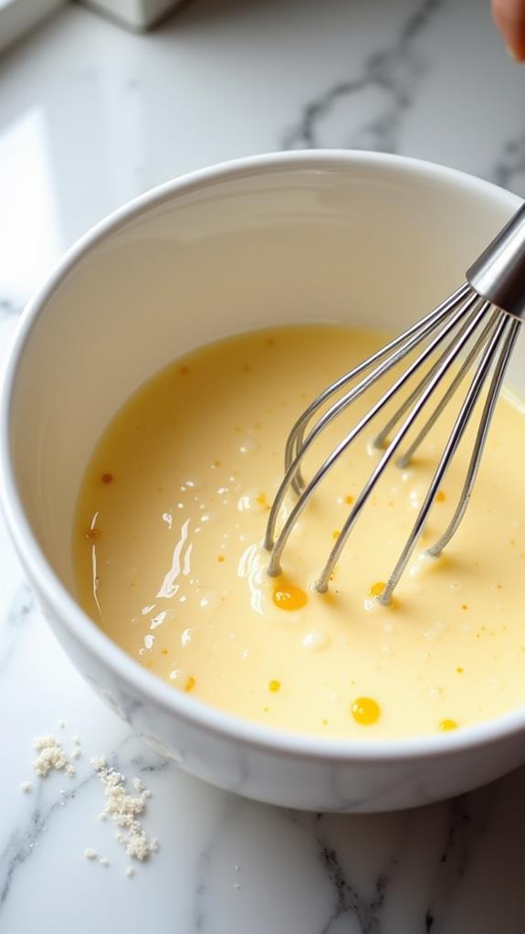 whisk eggs with sugar