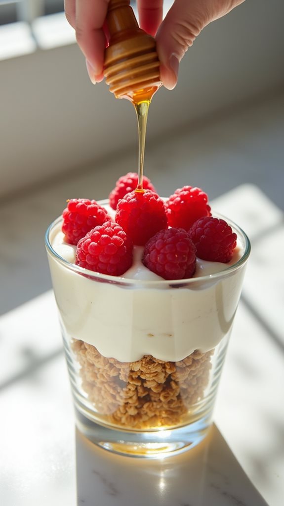 add berries and sweetener