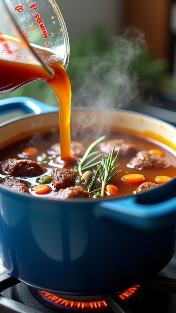 add broth simmer gently