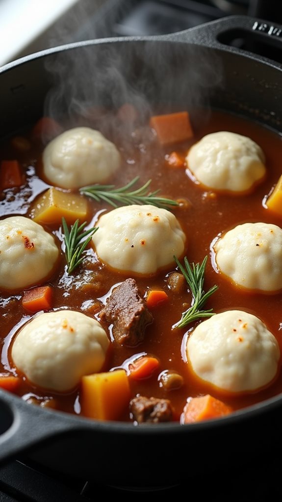 add dumplings while cooking