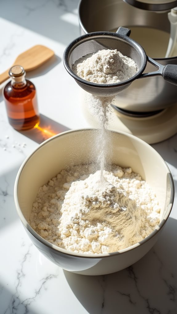 add flour and vanilla