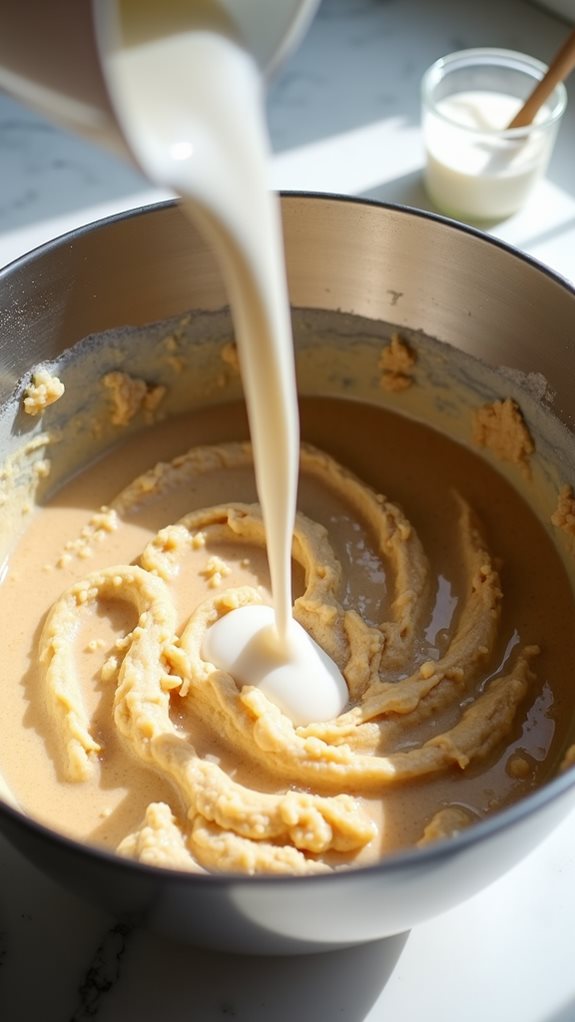 add milk for texture
