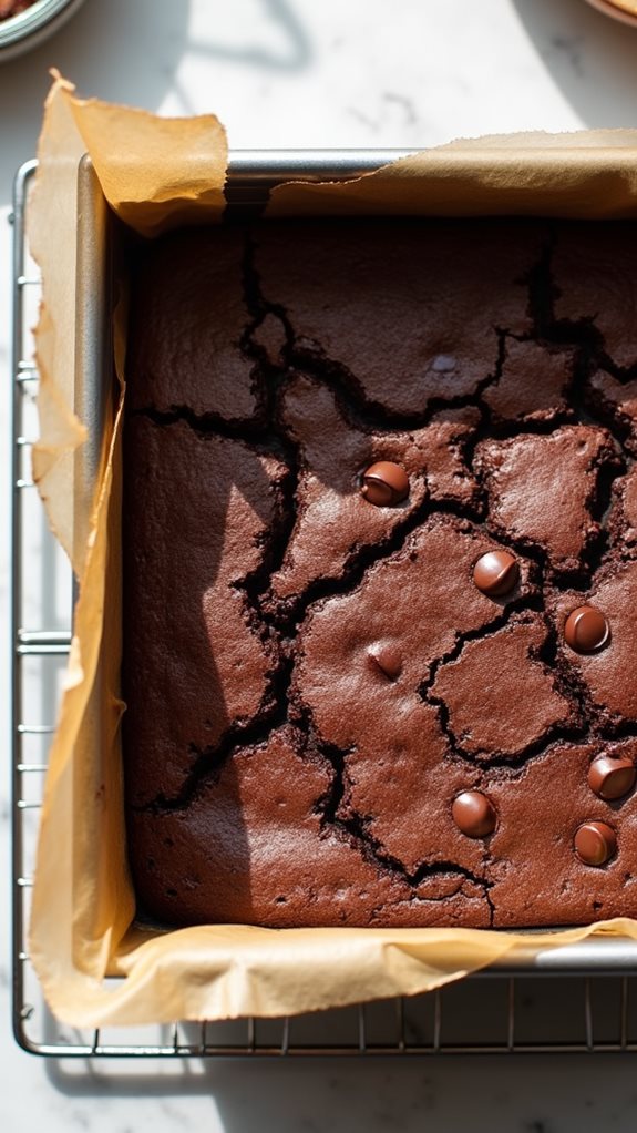 bake and cool brownies