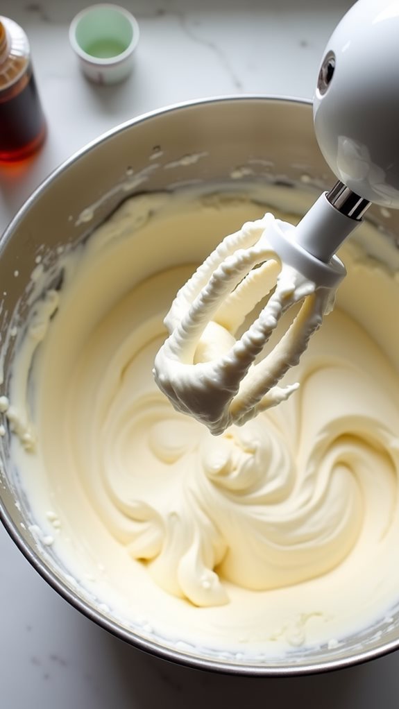 beat cream cheese fluffy