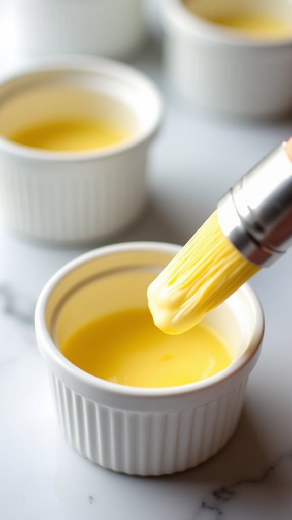 butter the ramekins well