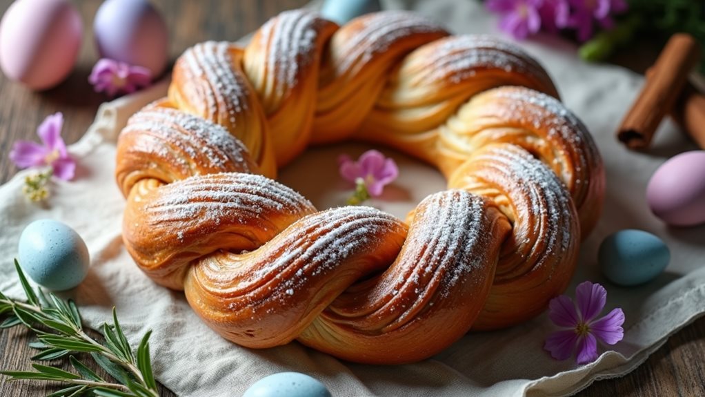 cinnamon wreath for easter