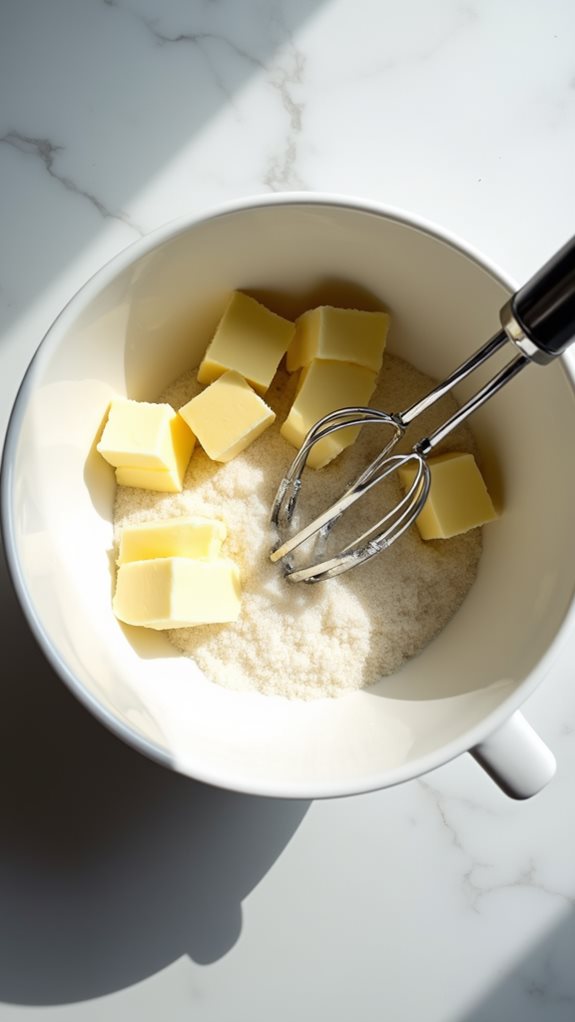 combine butter and sugar