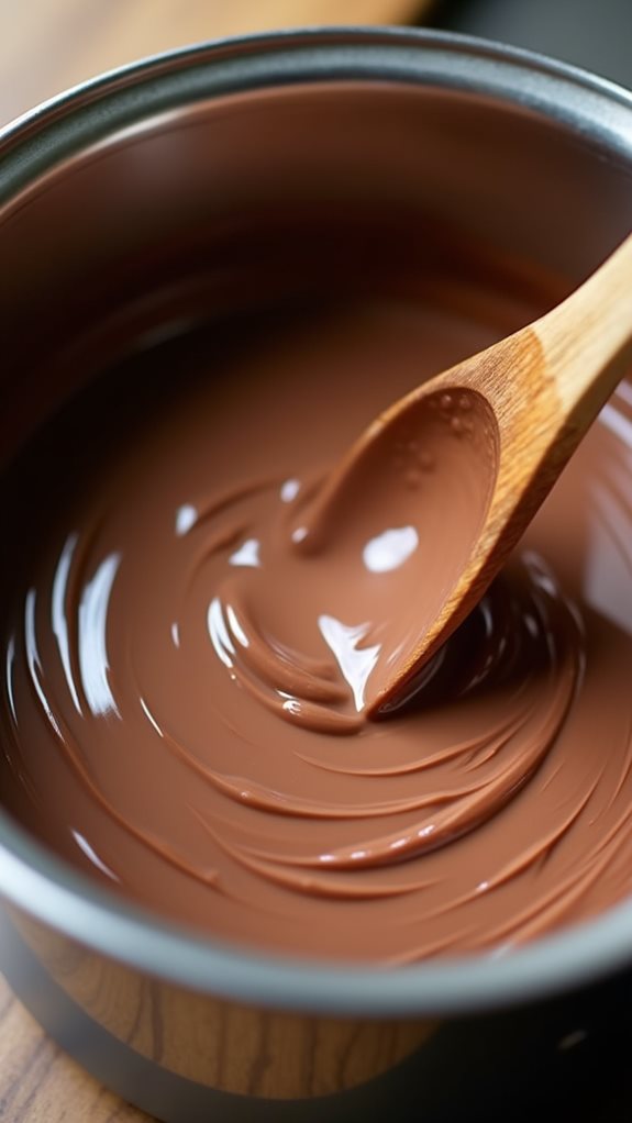 combine cream and chocolate