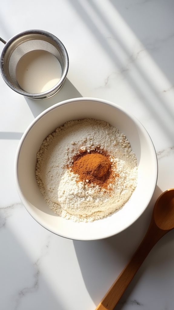 combine dry ingredients thoroughly