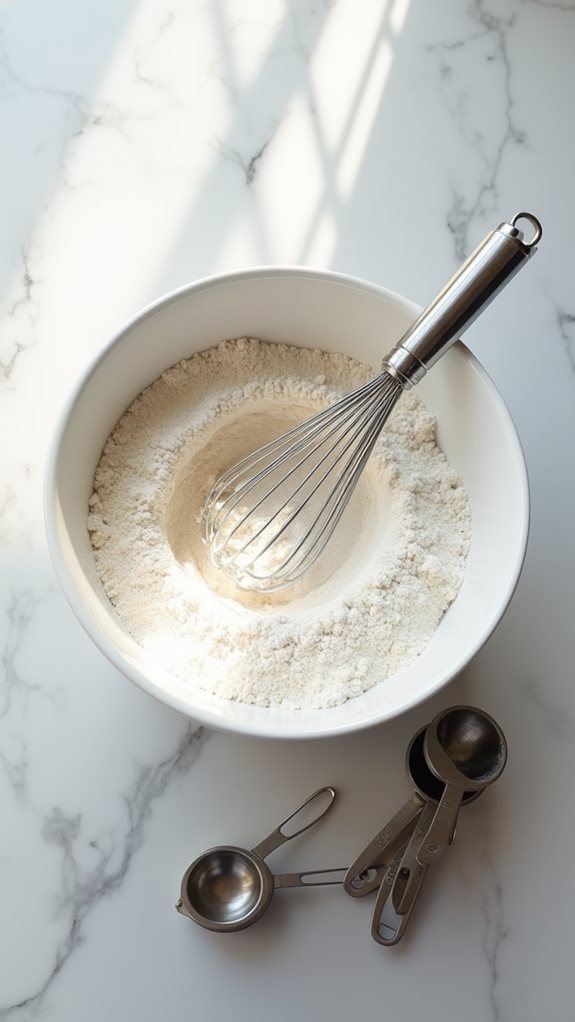combine dry ingredients thoroughly