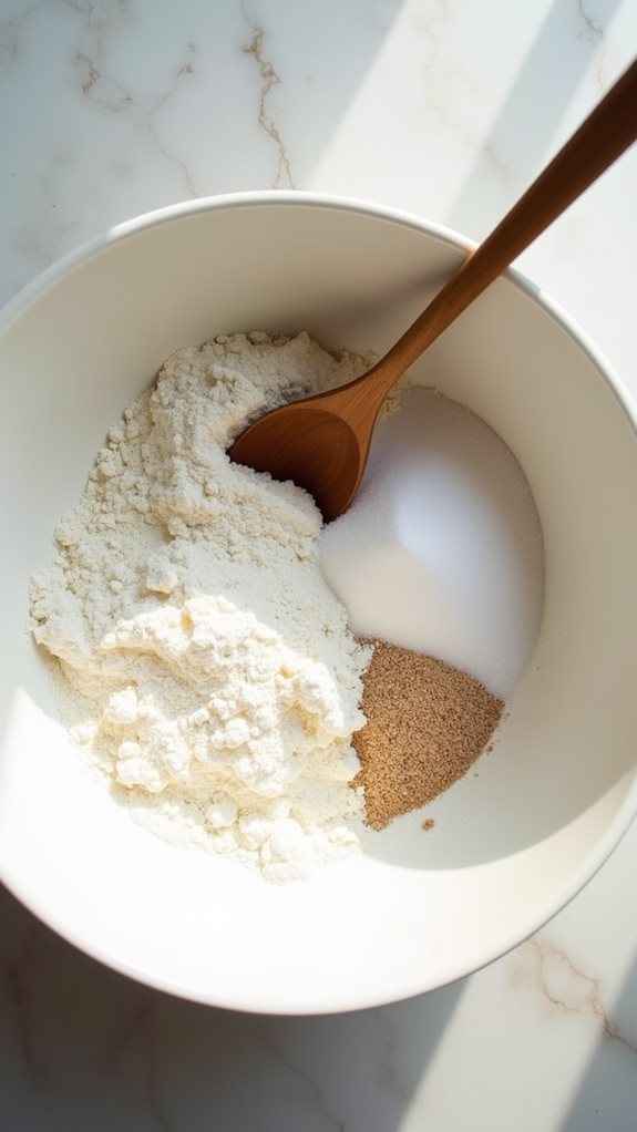 combine dry ingredients thoroughly