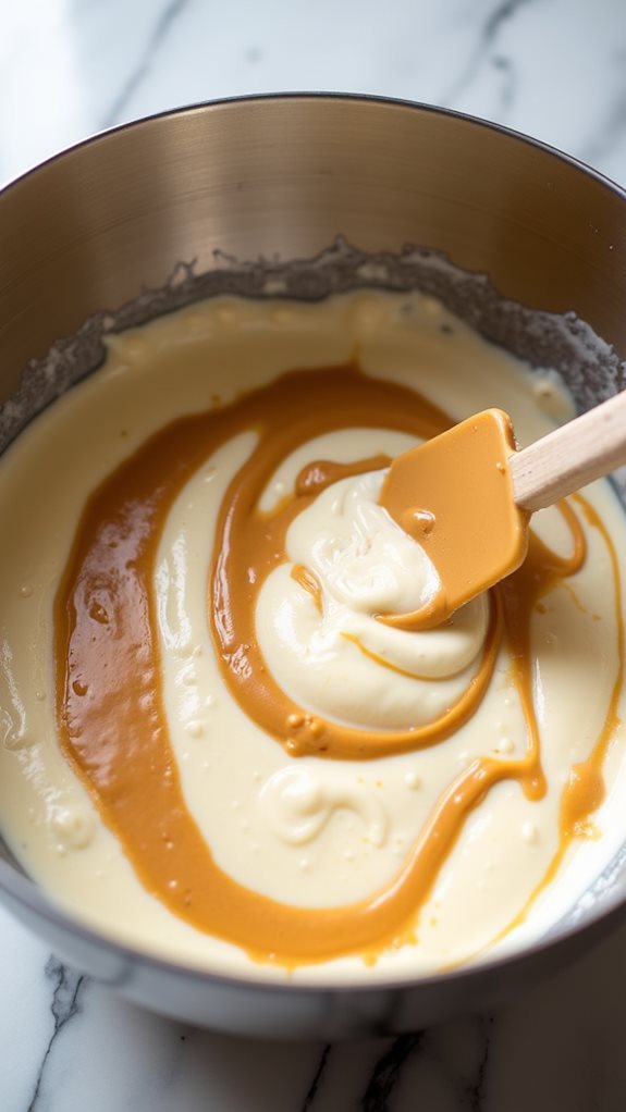 combine peanut butter ice cream