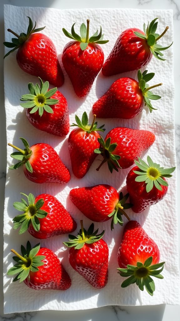 completely dry strawberries now