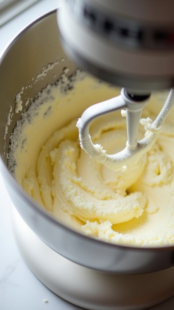 cream butter and sugar