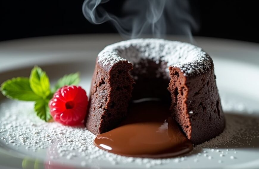 decadent molten chocolate dessert