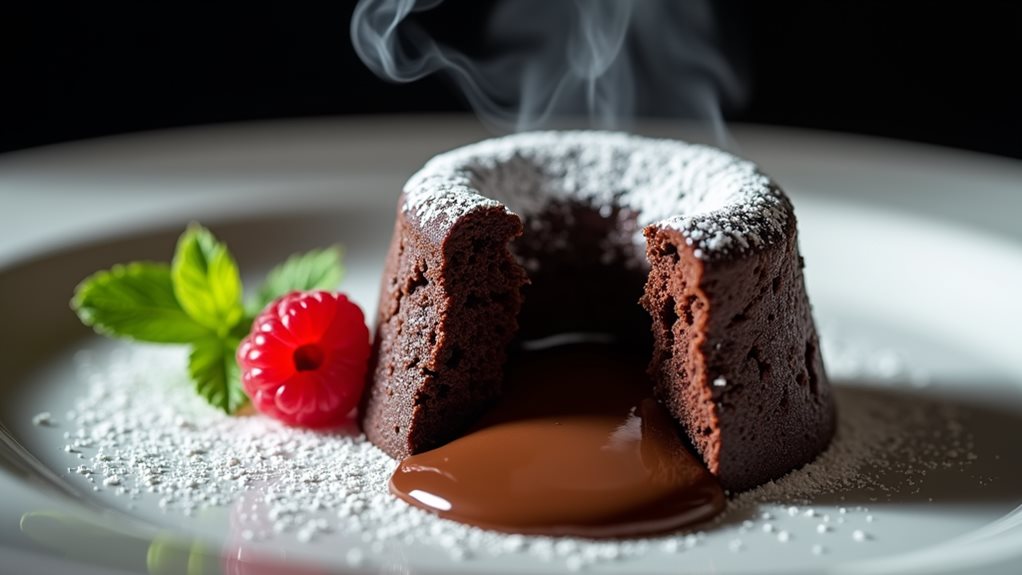 decadent molten chocolate dessert