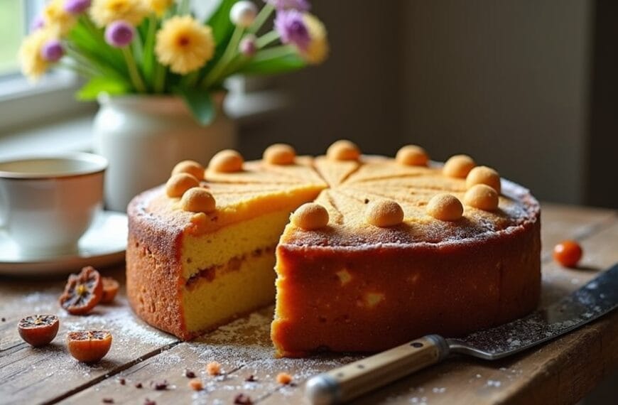 easter fruitcake with marzipan