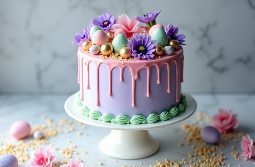 festive layered cake design