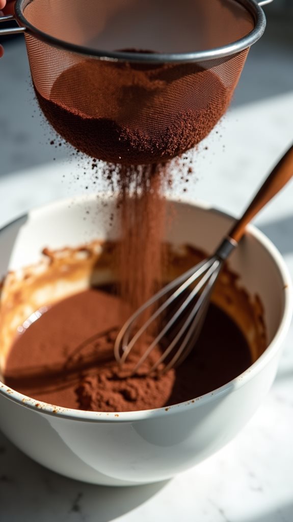 fold in dry cocoa