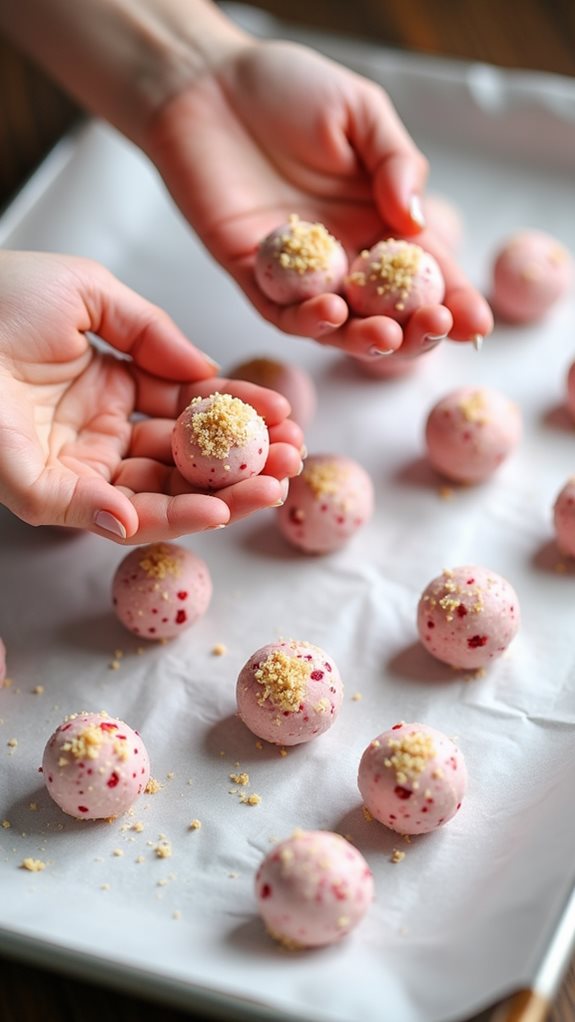 form small round balls
