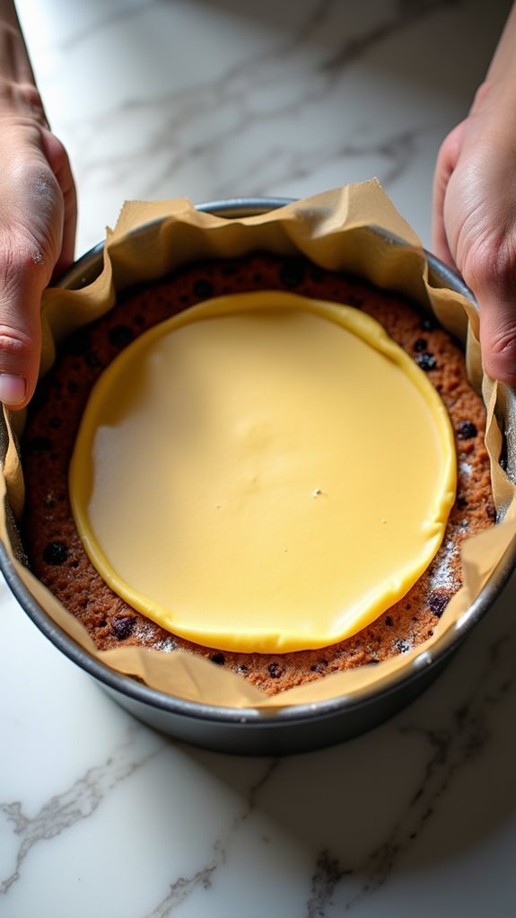 insert marzipan layer now