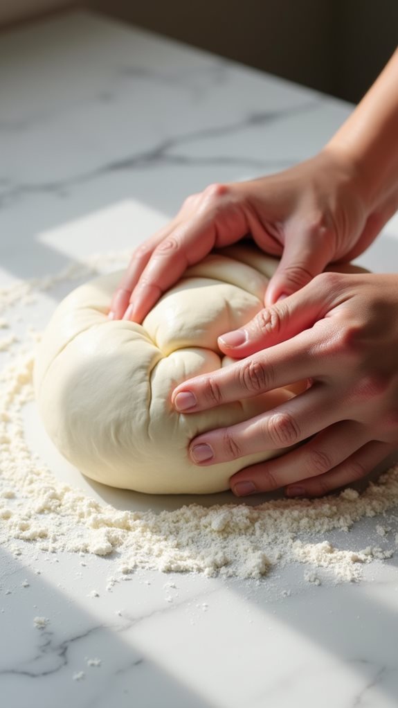knead dough until smooth