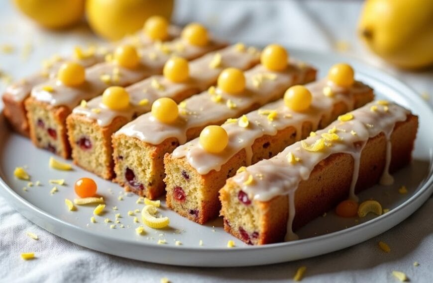 lemon flavored easter cake slices