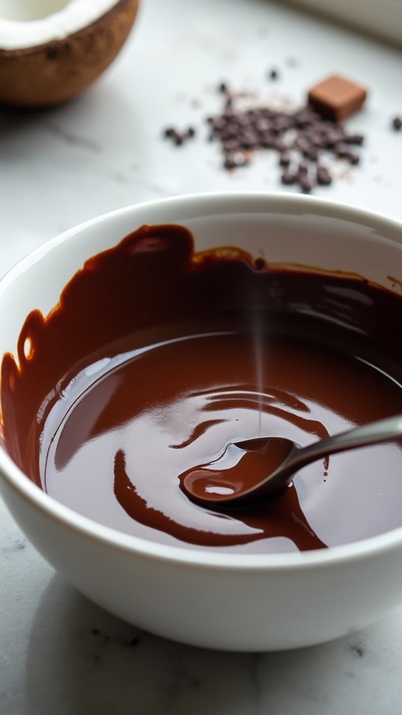 melt chocolate at low heat