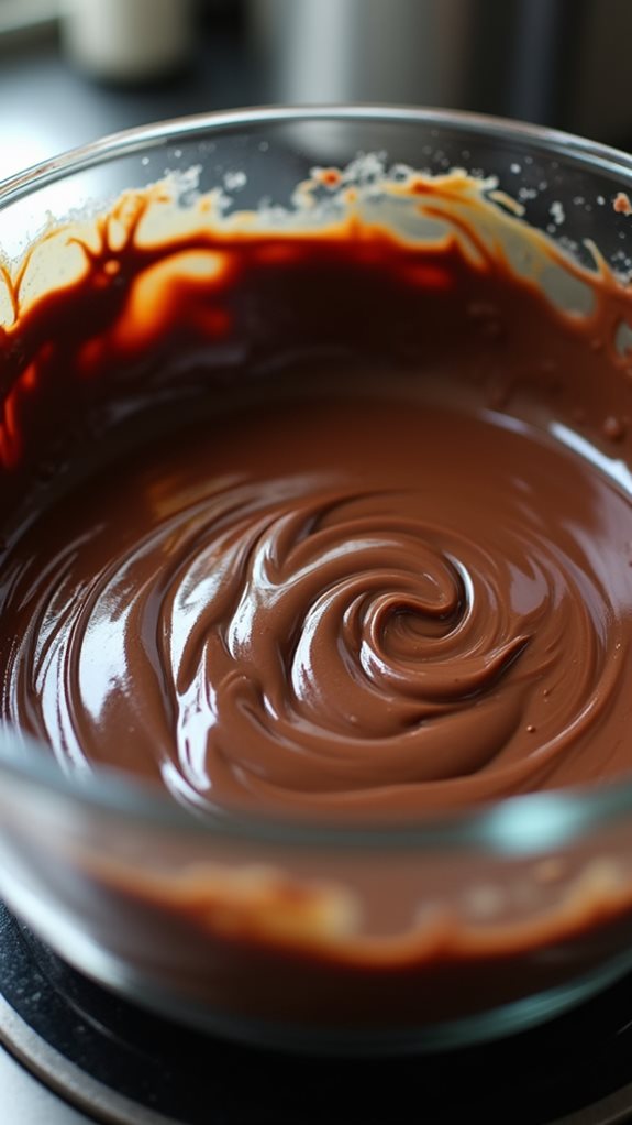 melt chocolate with butter